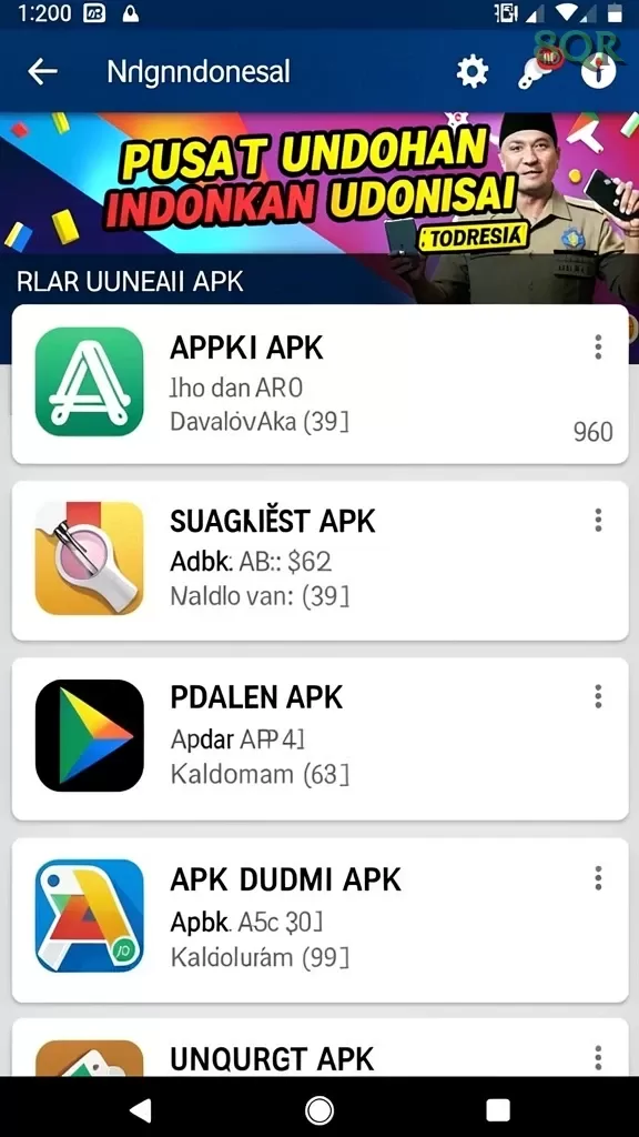 Cuplikan layar BOS138 — menu navigasi