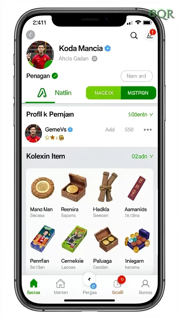 Cuplikan layar GOWIN — pengaturan akun